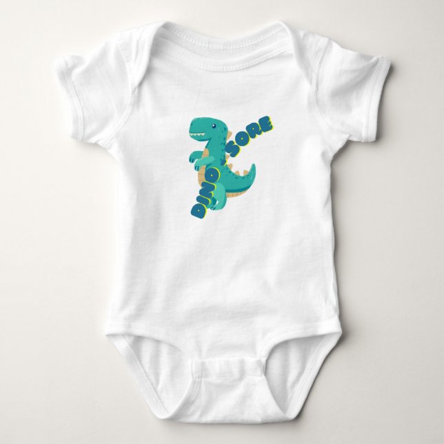 Cute Dino Baby Bodysuit (Front)