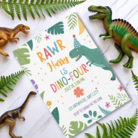 cute dino-four dinosaur boy 4th birthday