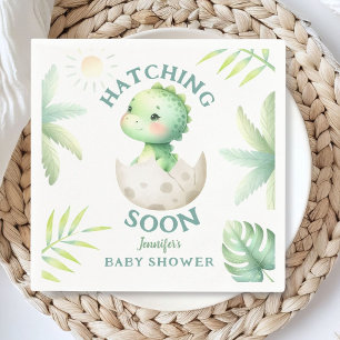 Cute Dino Gender Neutral Dinosaur Baby Shower Napkin