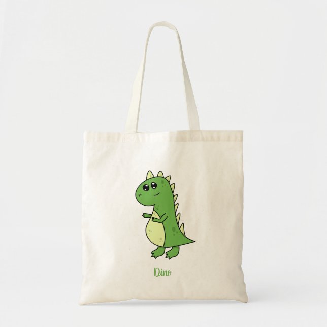 cute dino tote bag (Front)