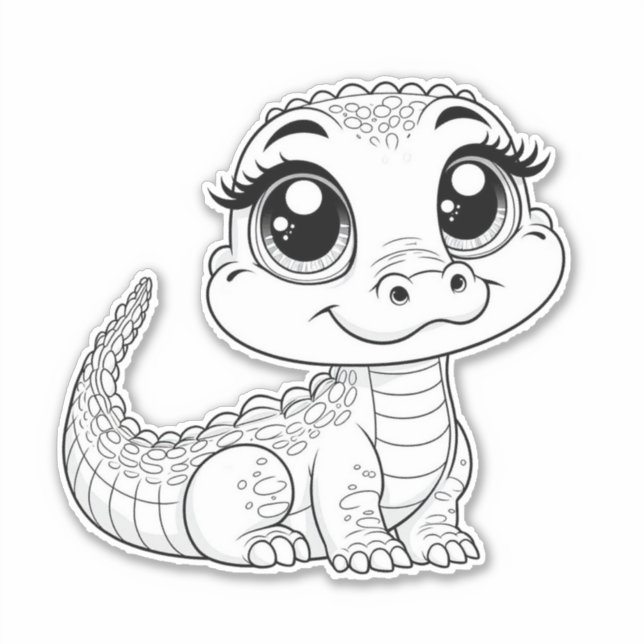 Cute dino vinyl sticker (Front)