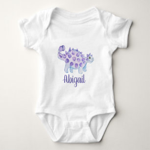 Cute dino watercolor painting pacifier baby bib b bodysuit