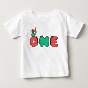 Cute Dinosaur 1st Birthday Baby T-Shirt