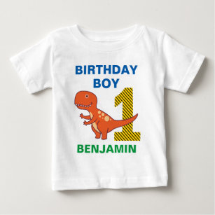 Cute Dinosaur 1st Birthday Party Baby T-Shirt