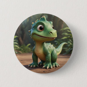 Cute Dinosaur 6 Cm Round Badge