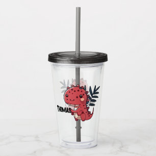 Cute Dinosaur Acrylic Tumbler