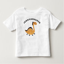 Cute Dinosaur Add Name Childs Gift T-Shirt