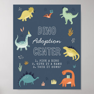 Cute Dinosaur Adoption Sign