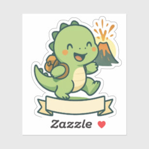 Cute Dinosaur Adventure with Volcano – Personalise