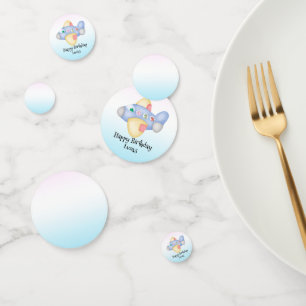 Cute dinosaur aeroplane Student kids Birthday part Confetti