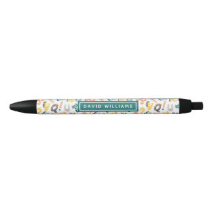 Cute Dinosaur Alphabet Pattern Custom Black Ink Pen