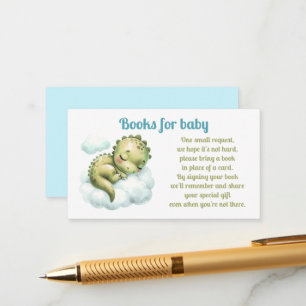 Cute Dinosaur Baby Shower Boy Books For Baby Enclosure Card