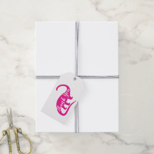 Cute Dinosaur Baby Shower Dino Pink Girl Gift Tags