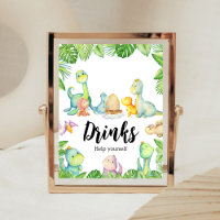 Cute Dinosaur Baby Shower Drinks
