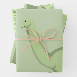 Cute Dinosaur Baby Shower Gift Wrapping Paper