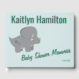 Cute Dinosaur Baby Shower Guest Book