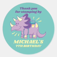 Cute Dinosaur Baby Triceratops Kids Birthday Party