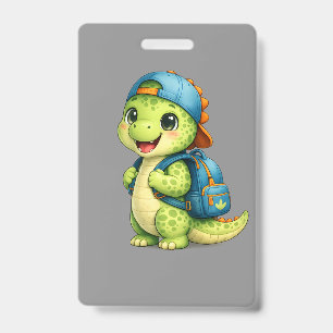 Cute Dinosaur Back to School Badge ID Badge