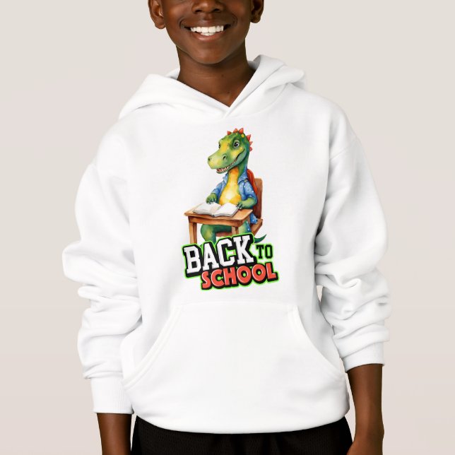 Cute Dinosaur Back to School Hoodie (Front)