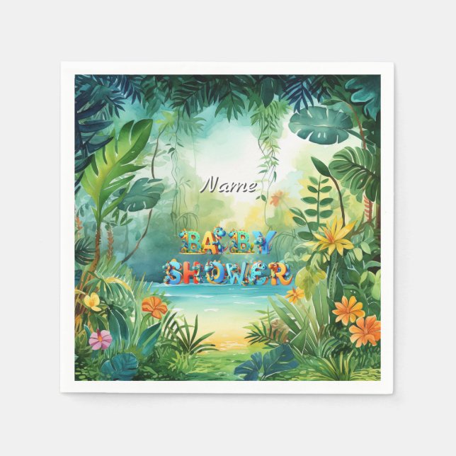 Cute Dinosaur Birthday Napkins (Front)