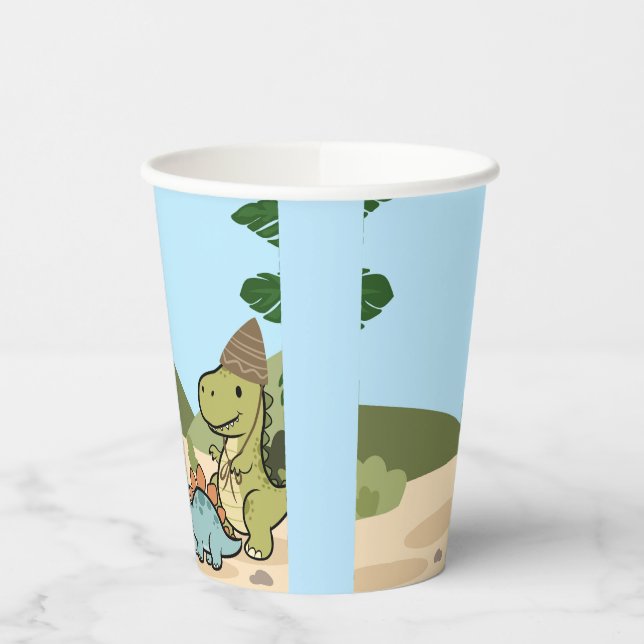 Cute Dinosaur Birthday Paper Cups (Left)