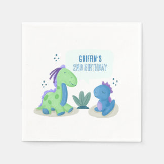 Cute Dinosaur Birthday Party Napkins