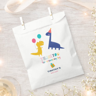 Cute Dinosaur Birthday Thanks for Stomping by Favour Bag