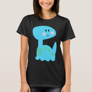 Cute Dinosaur Blue Birthday Party T-Shirt