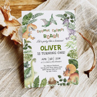 Cute Dinosaur Boy Birthday Jurassic Dino Party