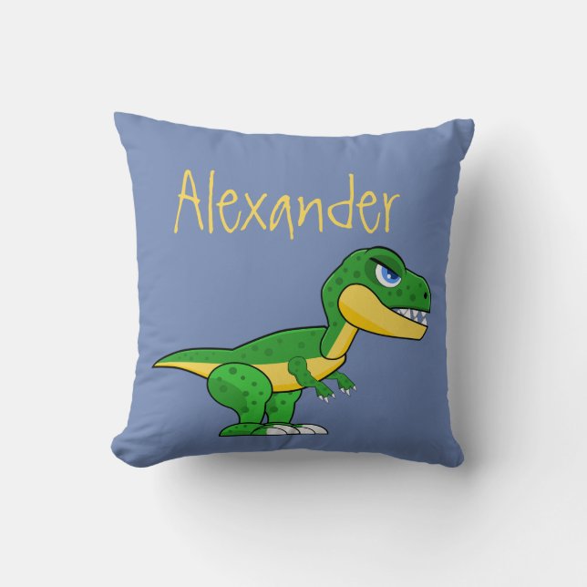 Cute Dinosaur Boys Bedroom Decor Cushion (Front)