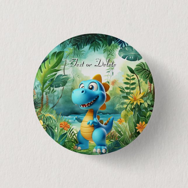 Cute Dinosaur Button (Front)