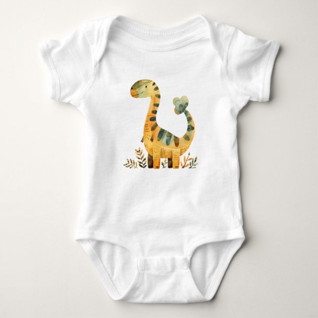 Cute Dinosaur Cartoon – Fun Dino Shirt for babies  (Front)