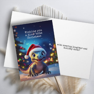 Cute Dinosaur Christmas Card