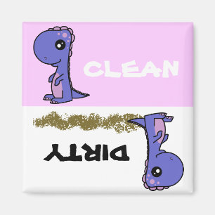 Cute Dinosaur Clean Dirty Dishwasher Magnet