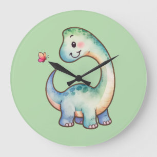 Cute Dinosaur Clock- Brachiosaurus Large Clock