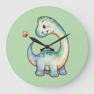 Cute Dinosaur Clock- Brachiosaurus Large Clock