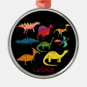 Cute Dinosaur Collection Thunder_Cove Metal Ornament