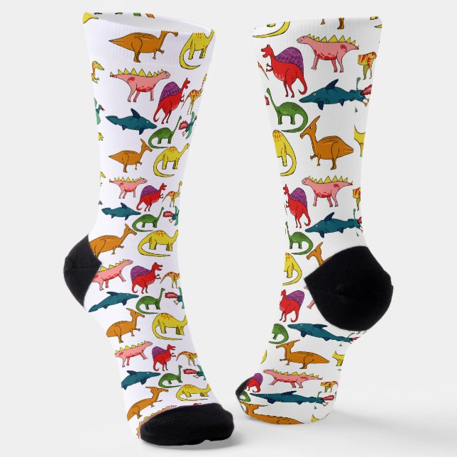 Cute Dinosaur Collection Thunder_Cove Socks (Angled)