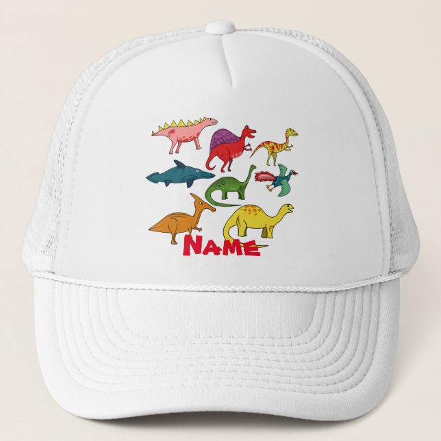 Cute Dinosaur Collection Thunder_Cove Trucker Hat (Front)