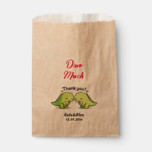 Cute Dinosaur Couple Wedding Thank You Favour Bag