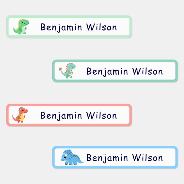 Cute Dinosaur Custom Kids Name  (Group)