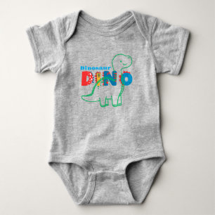 Cute Dinosaur Customise Kids Baby Bodysuit