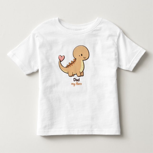 Cute Dinosaur Dad My Hero Kids T-Shirt | Father’s  (Front)