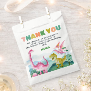 Cute Dinosaur Dig Fossil Kids Birthday Thank You Favour Bag
