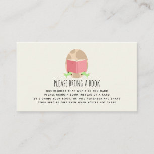 Cute Dinosaur Egg Book Request Baby Shower Enclosure Card
