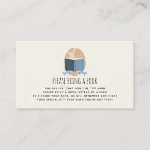 Cute Dinosaur Egg Book Request Boy Baby Shower Enclosure Card