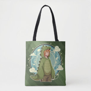 Cute Dinosaur Fantasy Boy Art Piece Tote Bag