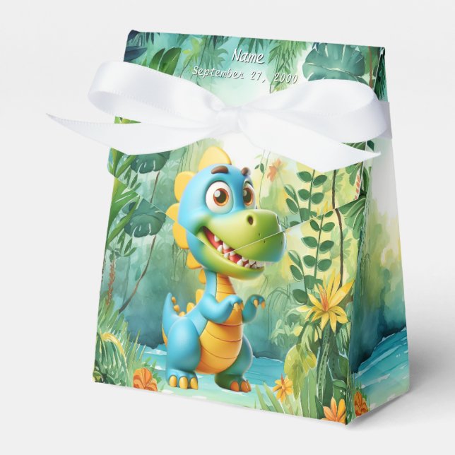 Cute Dinosaur Favour Box (Front Side)