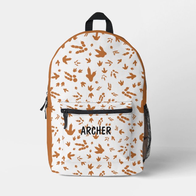 Cute Dinosaur Footprint Backpack (Front)