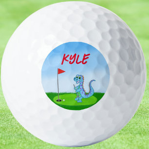 Cute Dinosaur Golf Personalised Balls
